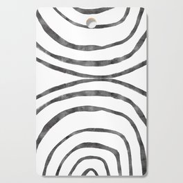 Black and White Arches Lines Cutting Board