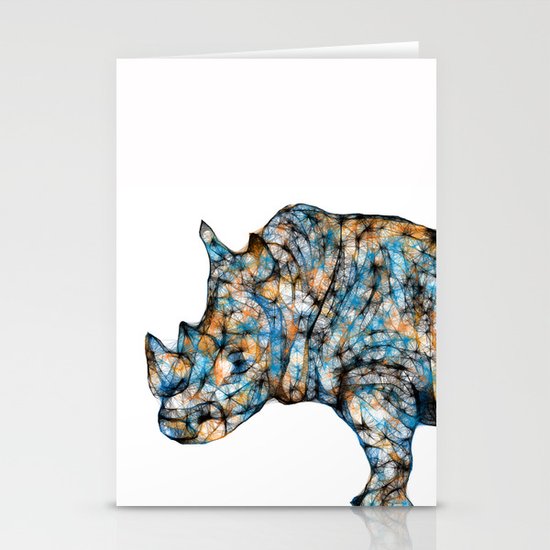 Rhino-no text Stationery Cards