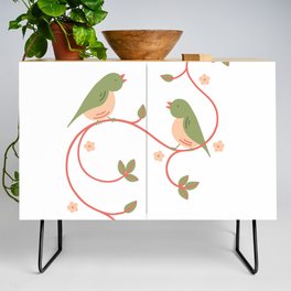 Spring Day (peach and coral) Credenza