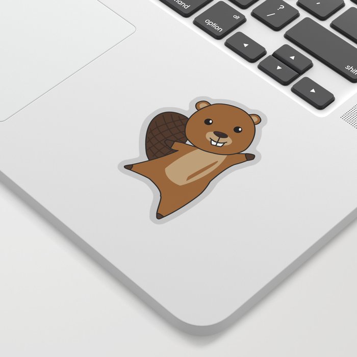 Beaver Cute Rodents For Kids Funny Beaver Sticker by Dalukey
