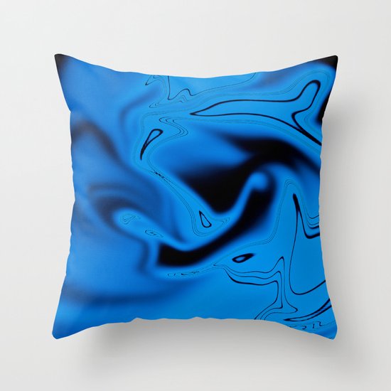Simply Blue Throw Pillow
