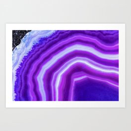 Neon Purple Agate 3138 Art Print