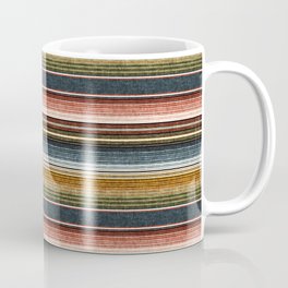 serape southwest stripe - earth tones Coffee Mug | Stripes, Natural, Textured, Mexican, Earthtones, Farmhouse, Serape, Littlearrow, Mexicanblanket, Boho 