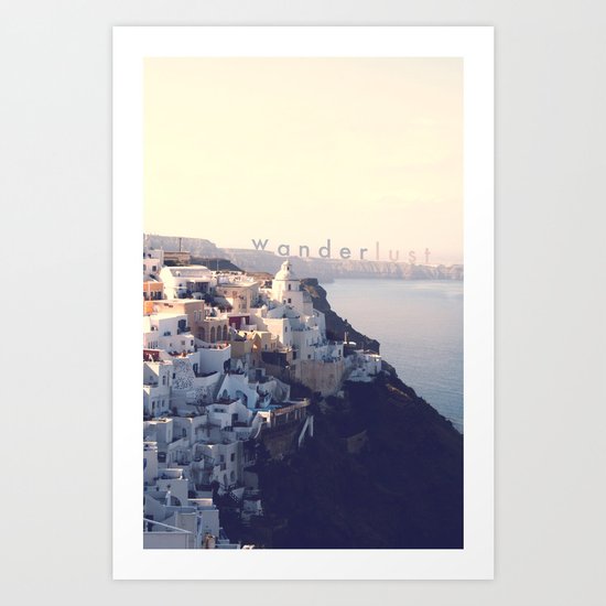 Wanderlust (Santorini) Art Print