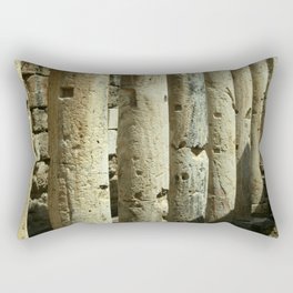 Collonades Of The Roman Latrines Hierapolis Turkiye Rectangular Pillow