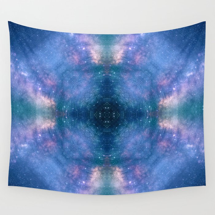 Abstract Geometric Celestial Galaxy Wall Tapestry