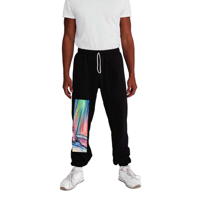 Colorful Northern Light Winter Sky Sweatpants