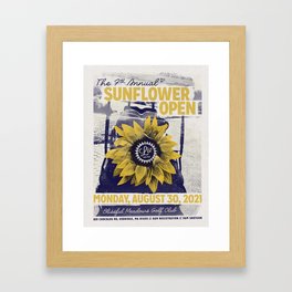 Sunflower Open 2021 Framed Art Print