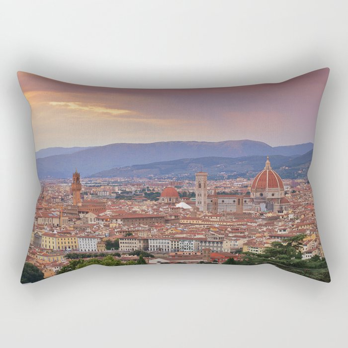 Panorama Florence, Italy. Rectangular Pillow
