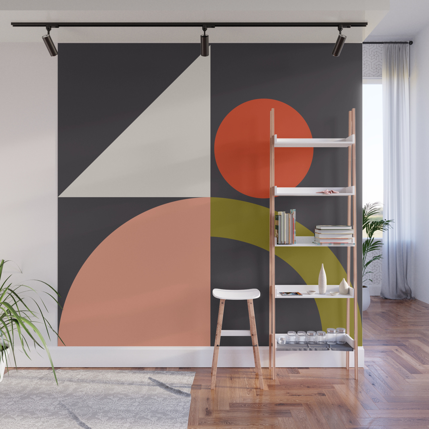 restjes Succes nationalisme mid century bauhaus geometry square 1 Wall Mural by Ana Rut Bre Fine Art |  Society6