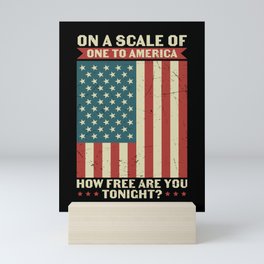 Cool American Flag Independence Day Mini Art Print