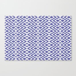 Periwinkle and White Diamond Shape Pattern 2 - Pantone 2022 Color of the Year Very Peri 17-3938 Canvas Print