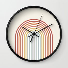 Minimalist colorful rainbow lines  Wall Clock