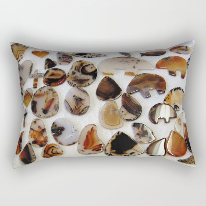 Montana Agate shapes Rectangular Pillow