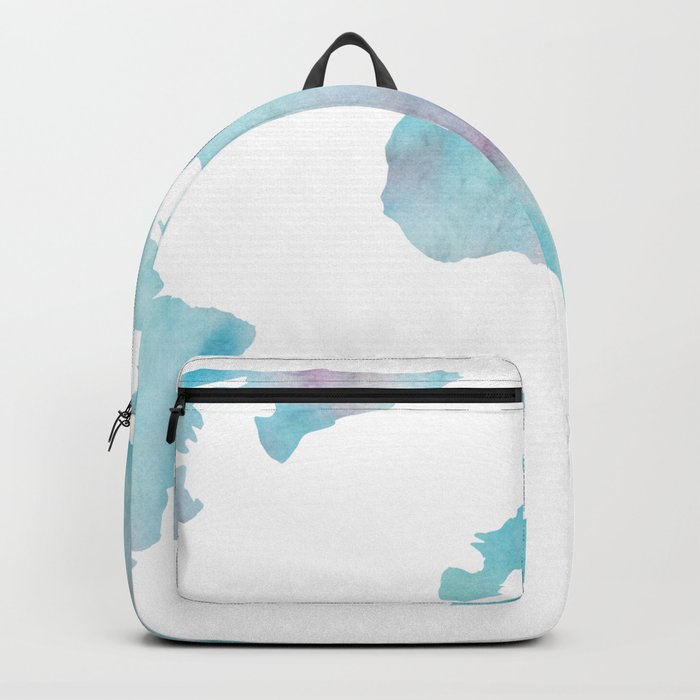 World Map Ocean Blue Backpack
