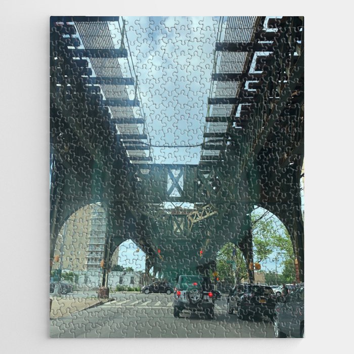 Elevated Train Track In Brooklyn NY Jigsaw Puzzle