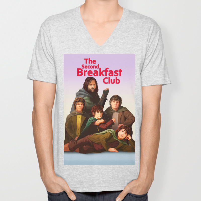 The Second Breakfast Club V Neck T Shirt by James Murlin | Society6