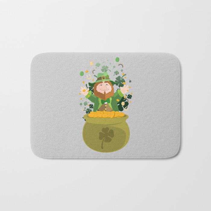 Saint Patrick's Leprechaun Gold Bath Mat