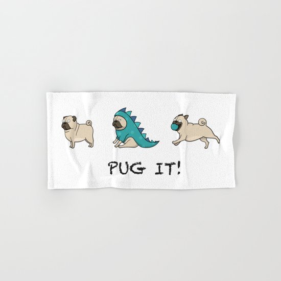 PUG, PUGS (great on teeshirts)! Hand & Bath Towel