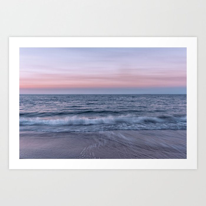 Pastel beach sunset Art Print