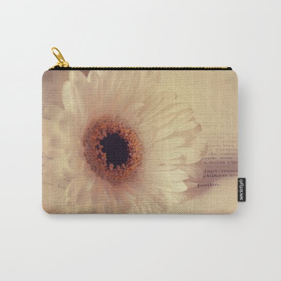 White Gerbera Daisy Carry-All Pouch
