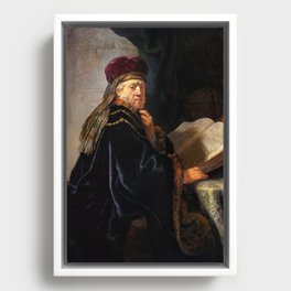 Scholar in His Study, 1634 by Rembrandt  Framed Canvas
