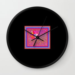Maria's Sun on Larger Black Background Wall Clock