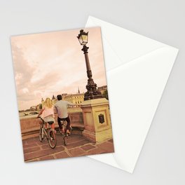 Romantic pink Paris | Pont neuf bridge | Fine Art Travel Photography Stationery Card