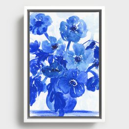 blue stillife Framed Canvas