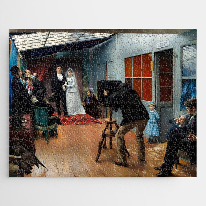 Wedding in the Photographer’s Studio, 1879 by Pascal Dagnan Jigsaw Puzzle