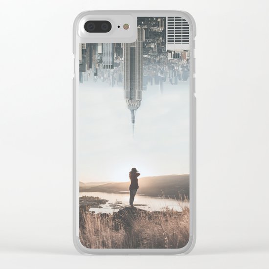 Between Earth & City Clear iPhone Case