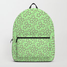 Shiny stars on the green. Backpack