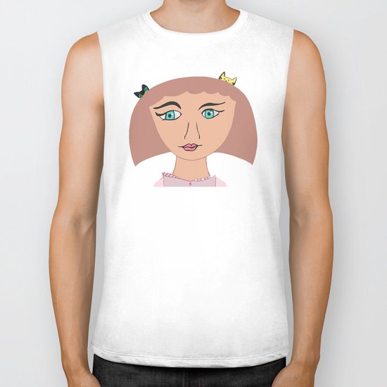 Green portrait Biker Tank