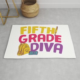 Fifth Grade Diva Area & Throw Rug