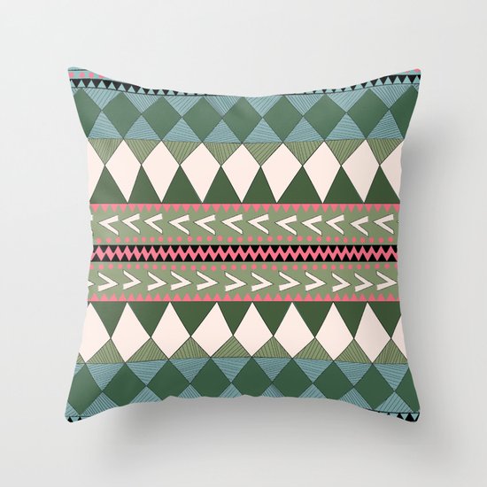 Native Forest Throw Pillow