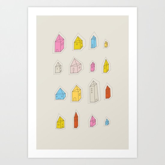 Transparent Houses Art Print