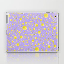 Yellow wildflowers on purple Laptop & iPad Skin