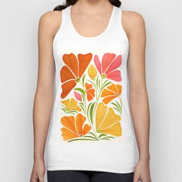 Spring Wildflowers Floral Illustration Unisex Tank Top