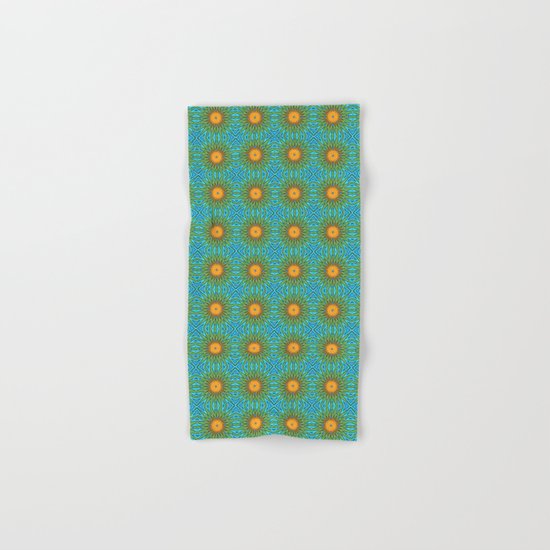 Yellow Salsify Flower Pattern Hand & Bath Towel