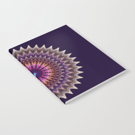Groovy starry mandala with tribal patterns Notebook