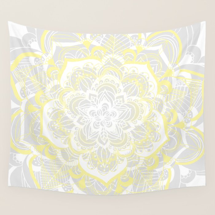 Yellow and white best sale tapestry