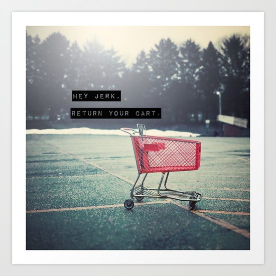 Grocery Cart Rage Art Print