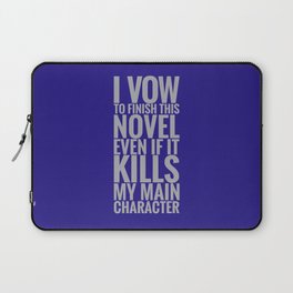 I Vow to Finish - blue Laptop Sleeve