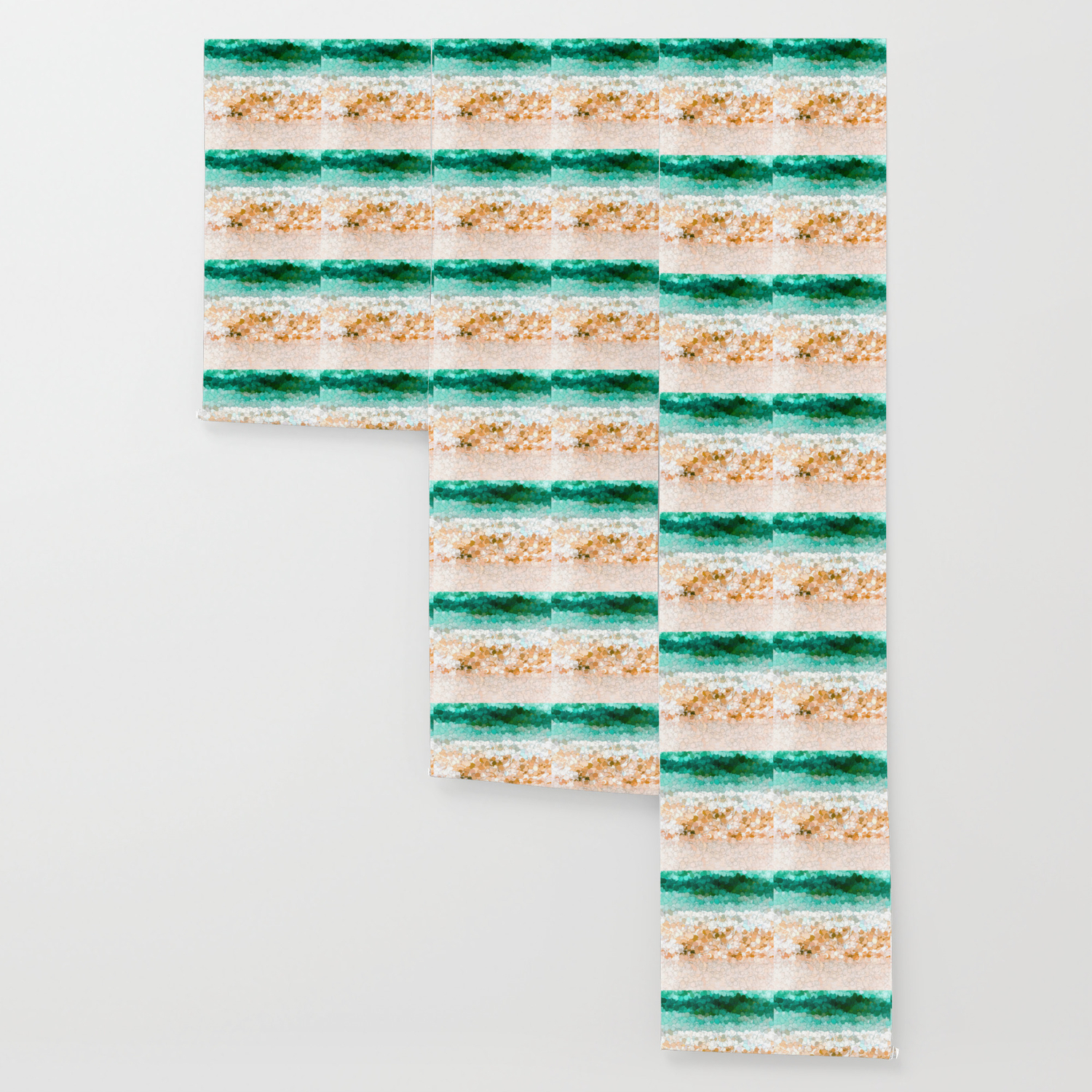 On The Beach Abstract Painting Wallpaper By Andreaanderegg Society6