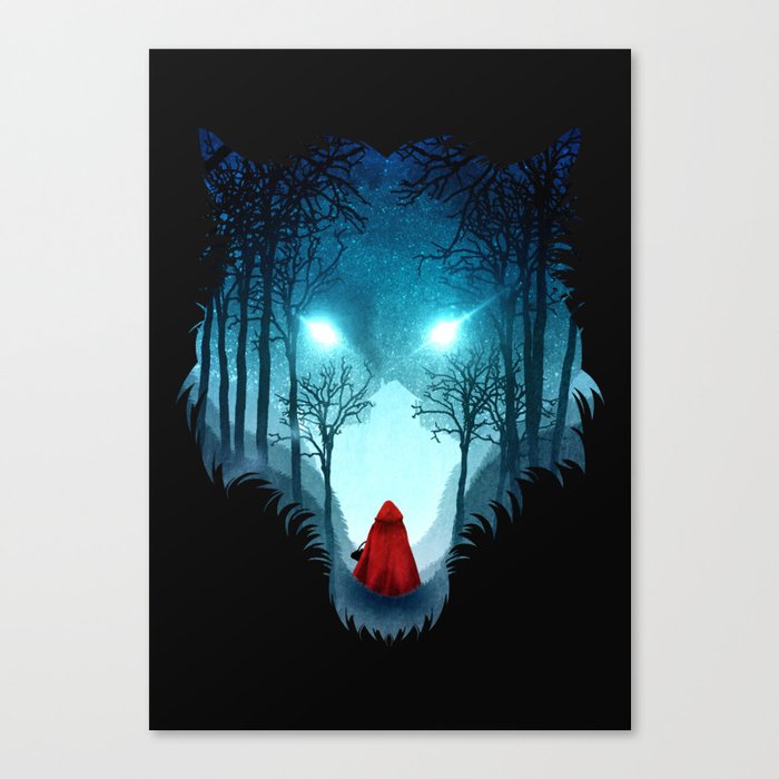 Big Bad Wolf (dark version) Canvas Print