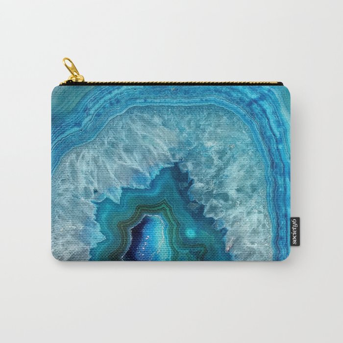 Turquoise Blue Agate Carry-All Pouch