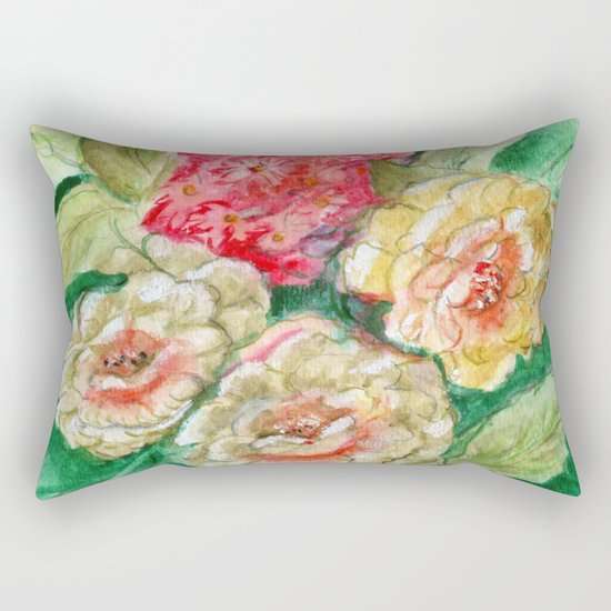 Floral Fusion Rectangular Pillow
