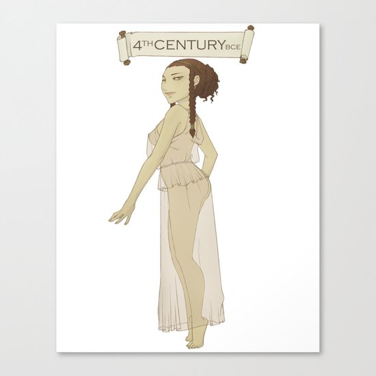 Historical Pin-Up - 4th Century BCE Canvas Print