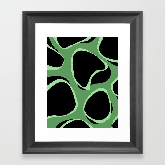 Calm: Green Framed Art Print