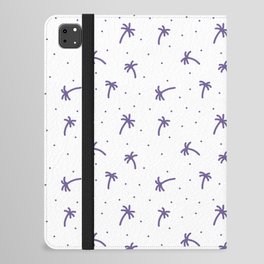 Purple Doodle Palm Tree Pattern iPad Folio Case